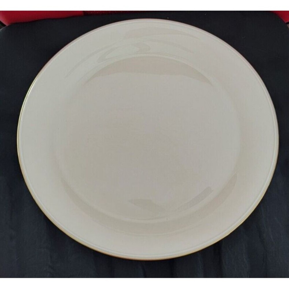 Lenox Special 12.5" Round Serving Platter Cream with Gold Trim Elegant